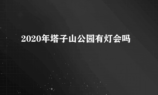 2020年塔子山公园有灯会吗