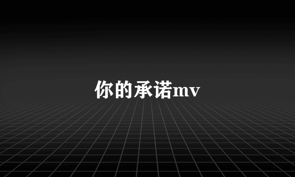 你的承诺mv