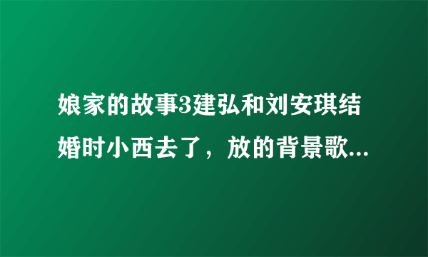 娘家的故事3建弘和刘安琪结婚时小西去了，放的背景歌曲是什么歌？