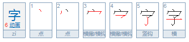 字的笔画顺序是什么？