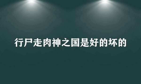 行尸走肉神之国是好的坏的