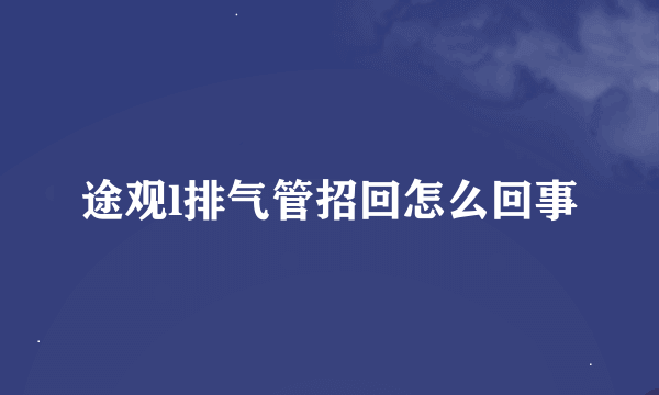 途观l排气管招回怎么回事