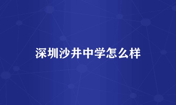 深圳沙井中学怎么样