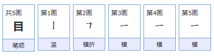 目字笔顺