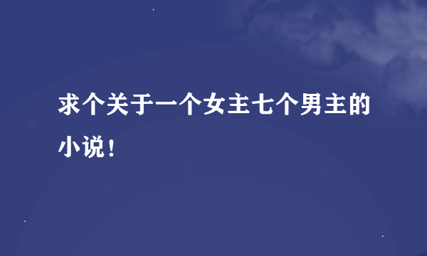 求个关于一个女主七个男主的小说！