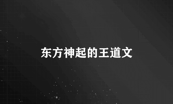 东方神起的王道文