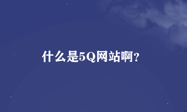 什么是5Q网站啊？