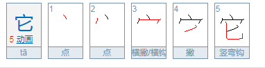 它的笔顺是什么