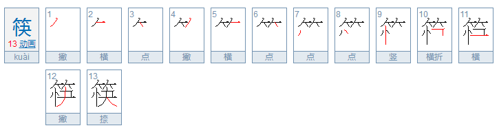 筷的拼音与组词