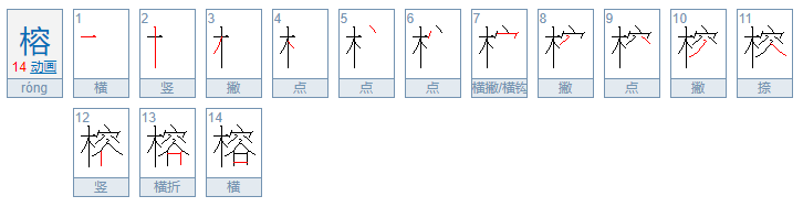 榕字怎么组词