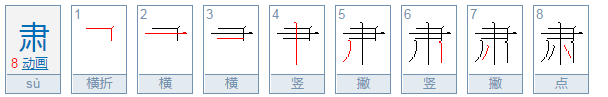 肃的部首？