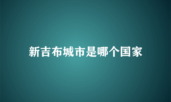 新吉布城市是哪个国家