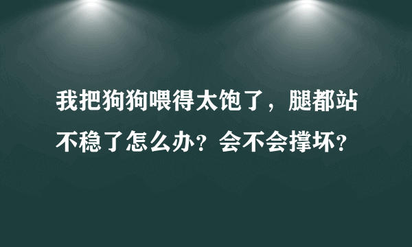 我把狗狗喂得太饱了，腿都站不稳了怎么办？会不会撑坏？