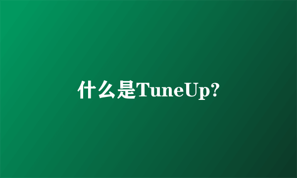 什么是TuneUp?