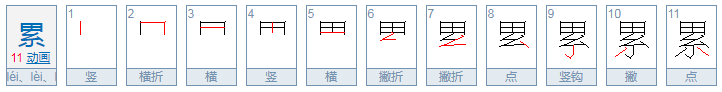 累的多音字组词有哪些