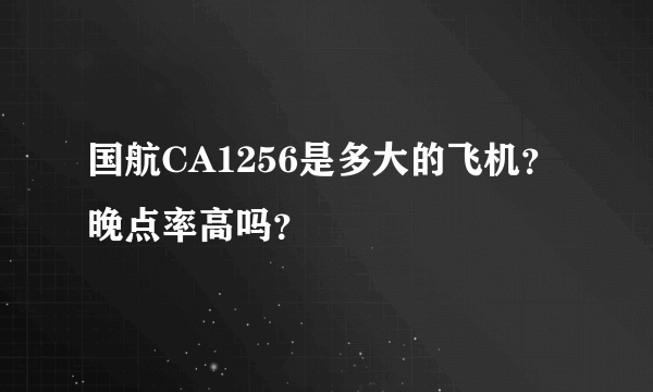 国航CA1256是多大的飞机？晚点率高吗？