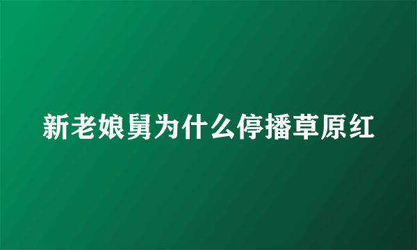 新老娘舅为什么停播草原红