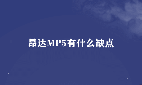 昂达MP5有什么缺点