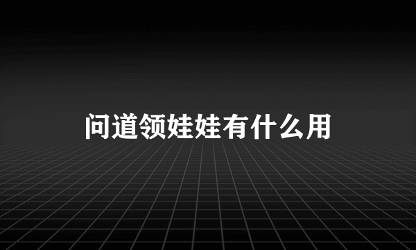 问道领娃娃有什么用