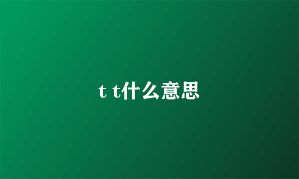 t t什么意思