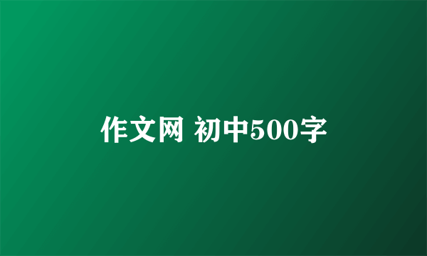 作文网 初中500字