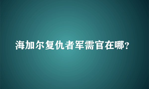 海加尔复仇者军需官在哪？