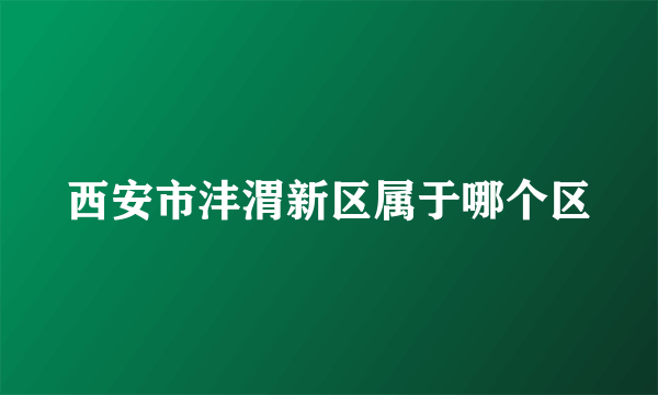 西安市沣渭新区属于哪个区