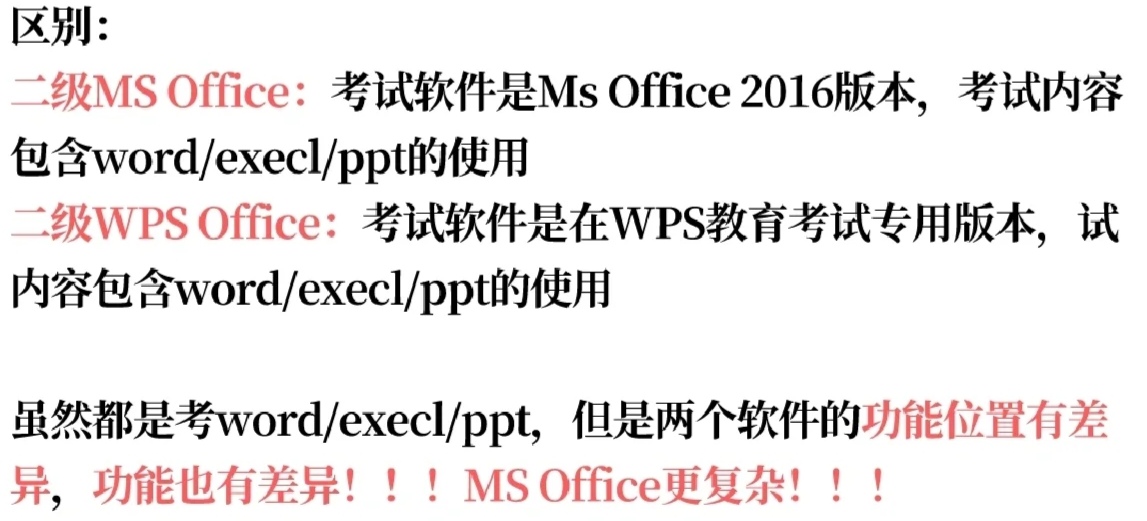 计算机二级wps和ms考哪个更好