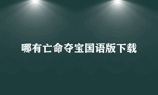 哪有亡命夺宝国语版下载