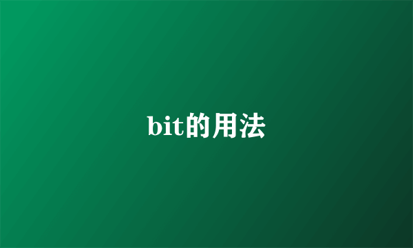 bit的用法