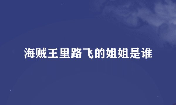 海贼王里路飞的姐姐是谁