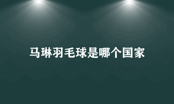 马琳羽毛球是哪个国家