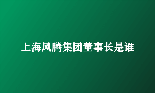 上海风腾集团董事长是谁