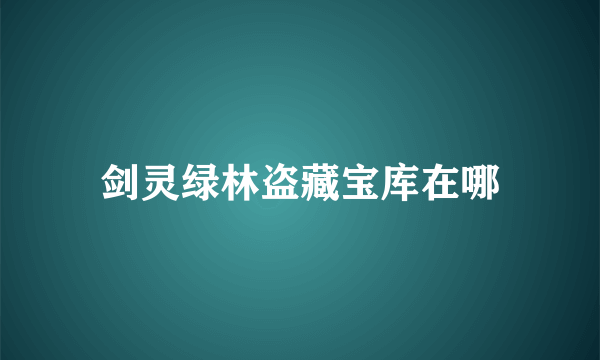 剑灵绿林盗藏宝库在哪