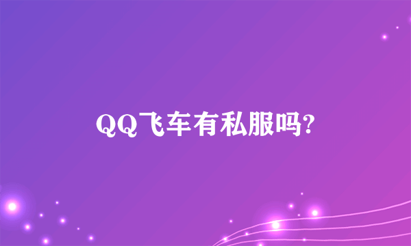 QQ飞车有私服吗?