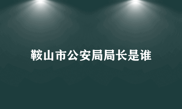 鞍山市公安局局长是谁