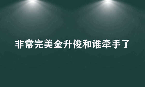 非常完美金升俊和谁牵手了