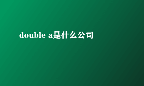 double a是什么公司