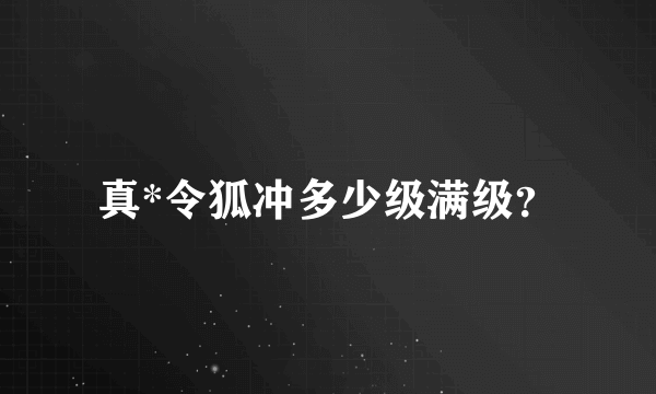 真*令狐冲多少级满级？