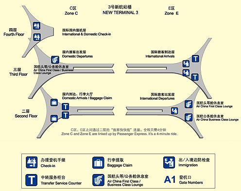 CA1359航班在首都机场哪个航站楼登机几层