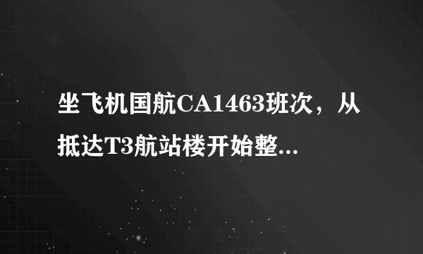 坐飞机国航CA1463班次，从抵达T3航站楼开始整个过程该怎么做？什么流程？该注意什么？