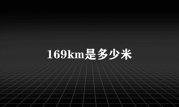 169km是多少米