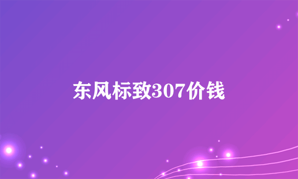 东风标致307价钱