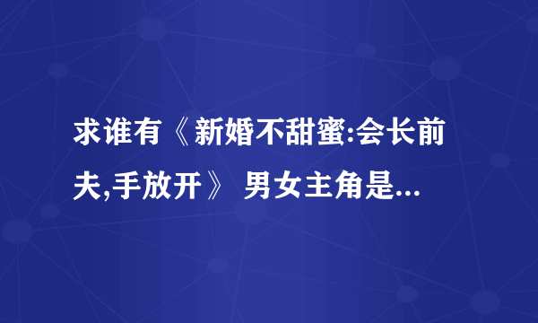 求谁有《新婚不甜蜜:会长前夫,手放开》 男女主角是谁？男女配角是谁？