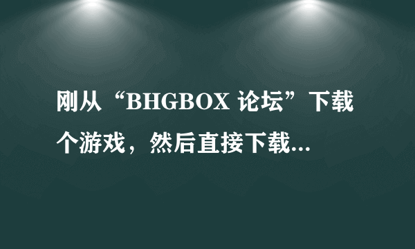 刚从“BHGBOX 论坛”下载个游戏，然后直接下载到手机上么