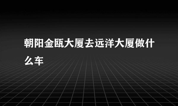 朝阳金瓯大厦去远洋大厦做什么车