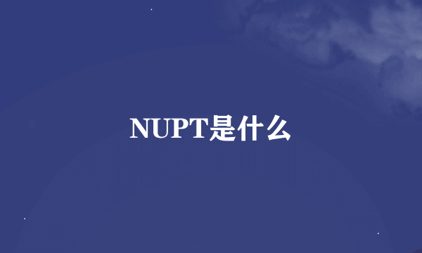 NUPT是什么