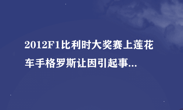 2012F1比利时大奖赛上莲花车手格罗斯让因引起事故被禁赛一场。请问上一位在F1中被禁赛的车手是谁？