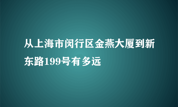 从上海市闵行区金燕大厦到新东路199号有多远