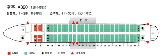 国航CA1722 座位30L是靠窗吗